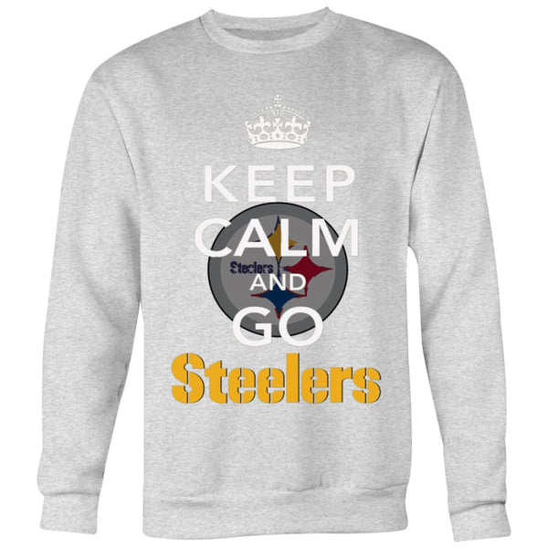 Keep Calm And Go Steelers Crewneck Sweatshirt (5 Colors) - Heather Grey / S