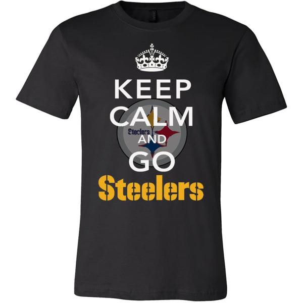 Keep Calm And Go Steelers Shirt (14 Colors) - Canvas Mens / Black / S