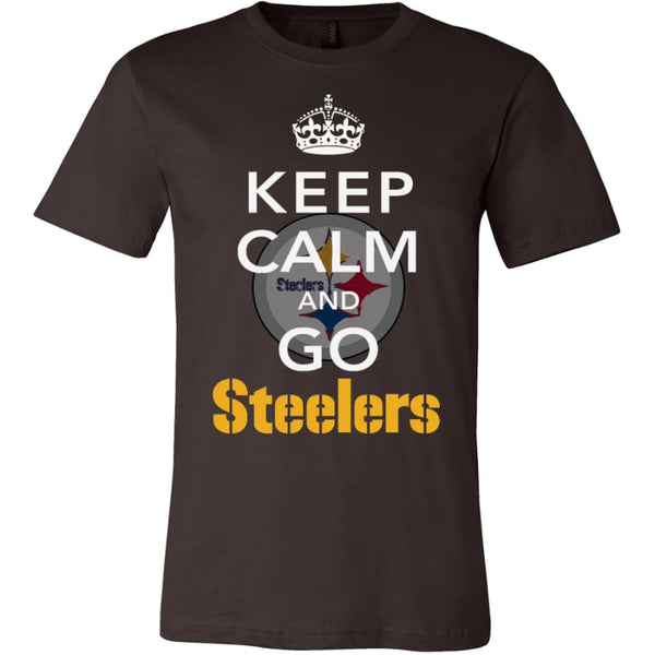 Keep Calm And Go Steelers Shirt (14 Colors) - Canvas Mens / Brown / S