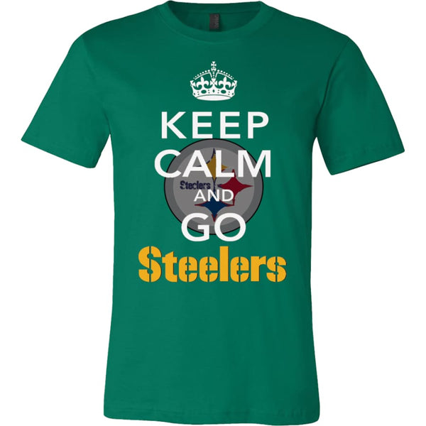 Keep Calm And Go Steelers Shirt (14 Colors) - Canvas Mens / Kelly Green / S
