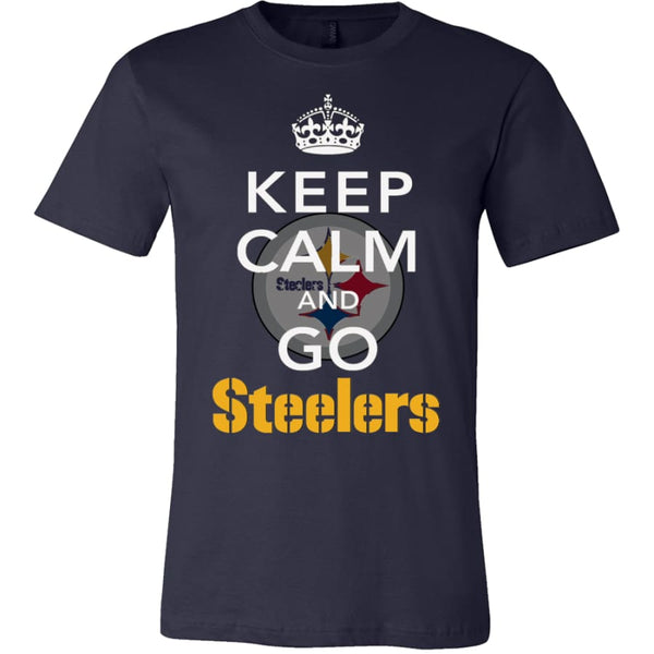 Keep Calm And Go Steelers Shirt (14 Colors) - Canvas Mens / Navy / S