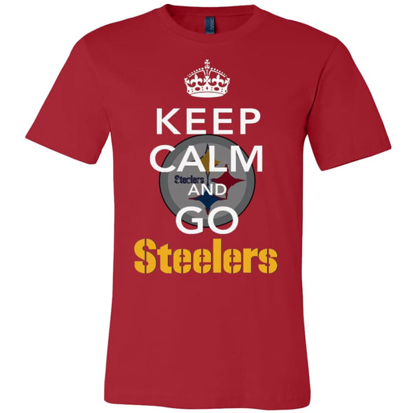 Keep Calm And Go Steelers Shirt (14 Colors) - Canvas Mens / Red / S