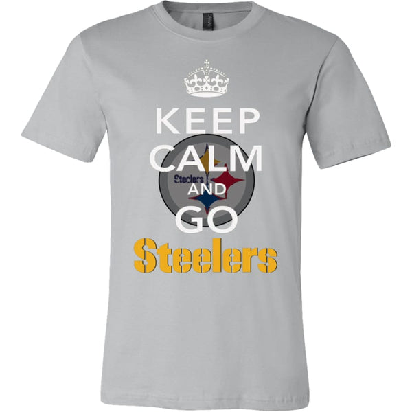 Keep Calm And Go Steelers Shirt (14 Colors) - Canvas Mens / Silver / S