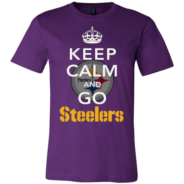 Keep Calm And Go Steelers Shirt (14 Colors) - Canvas Mens / Team Purple / S