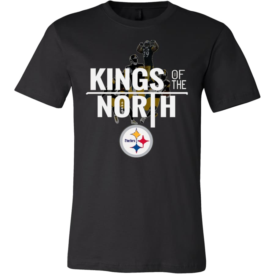 Kings Of The North Pittsburgh Steelers Shirt (4 Colors) - Canvas Mens Womens / Black / Front