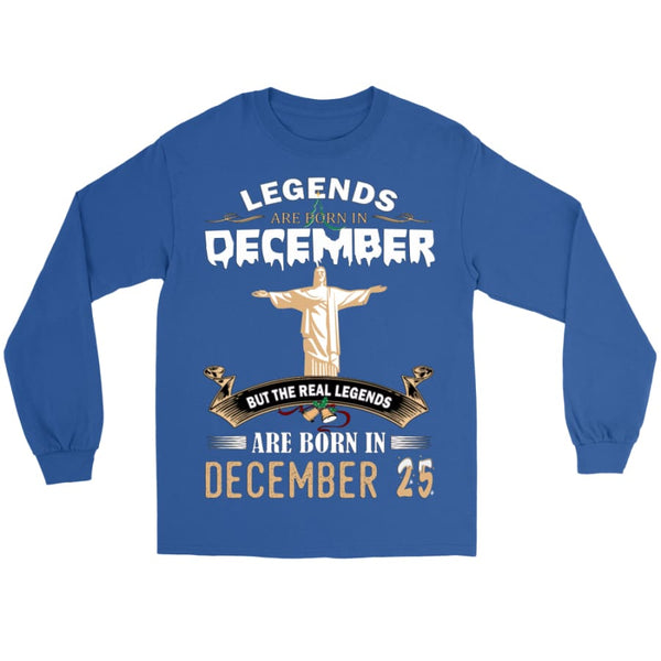 Legend Jesus Born In Christmas Unisex Gildan Long Sleeve Shirt (8 colors) - Tee / Royal / S