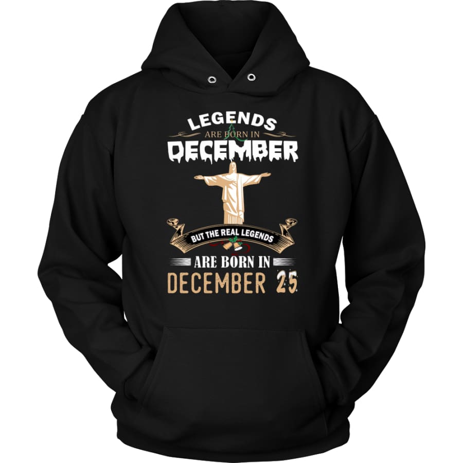 Legend Jesus Born In Christmas Unisex Hoodie (12 colors) - Black / S