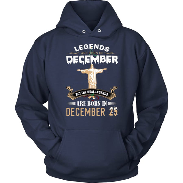 Legend Jesus Born In Christmas Unisex Hoodie (12 colors) - Navy / S