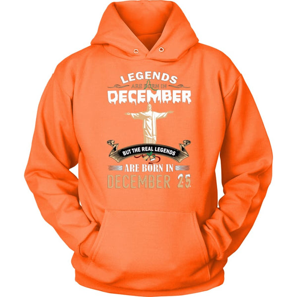 Legend Jesus Born In Christmas Unisex Hoodie (12 colors) - Neon Orange / S