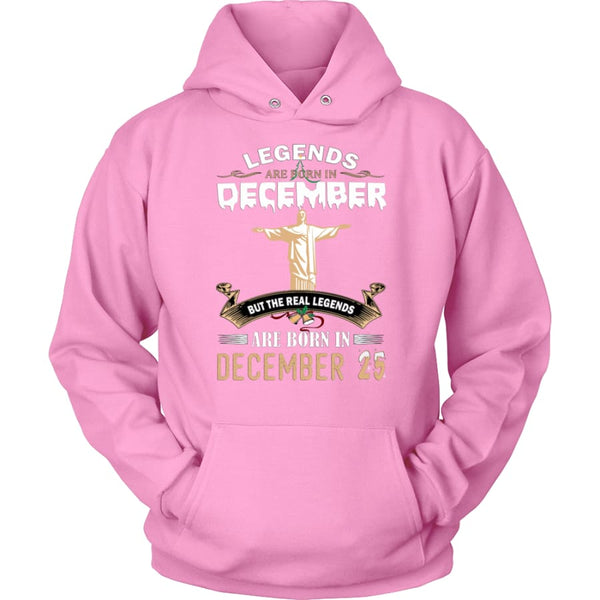 Legend Jesus Born In Christmas Unisex Hoodie (12 colors) - Pink / S