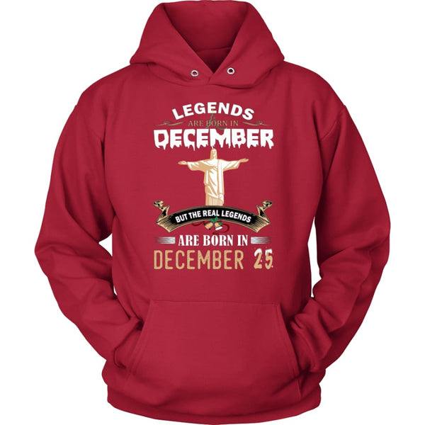 Legend Jesus Born In Christmas Unisex Hoodie (12 colors) - Red / S