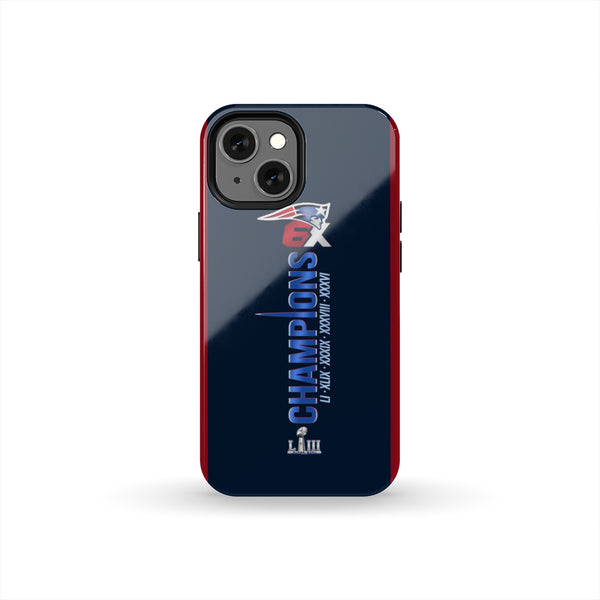 New england patriots 6X champions Tough Phone Case iPhone 13 mini/Pro/Pro Max/12/11/Galaxy All Models