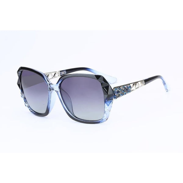 Luxury Women Polarized Oversized Sunglasses - blue