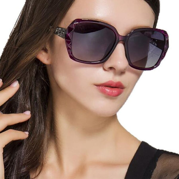 Luxury Women Polarized Oversized Sunglasses - purple
