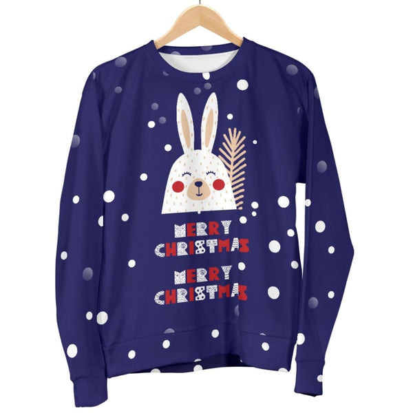 Merry Christmas Bunny Mens Sweater
