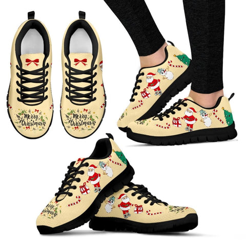 Merry Christmas Sneakers Womens | Running Shoes - US5 (EU35)