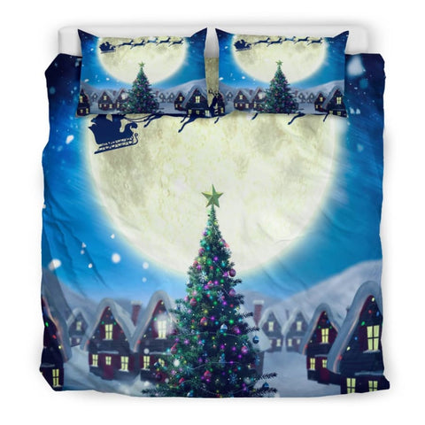 Merry Christmas Tree - Santa Claus Bedding Set - US King