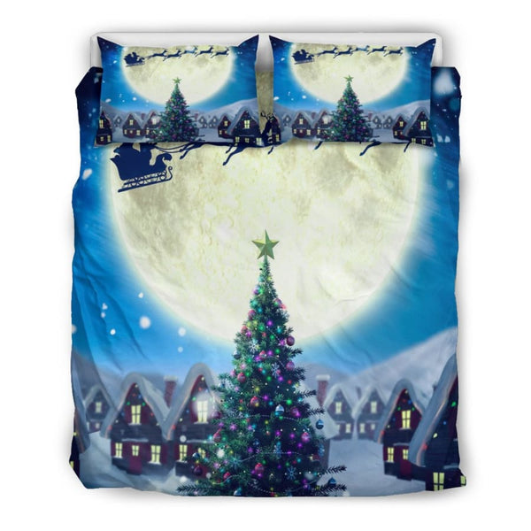 Merry Christmas Tree - Santa Claus Bedding Set - US Queen/Full