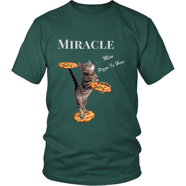 Miracle Cat District Unisex T-Shirt (12 colors) - Shirt / Dark Green / S