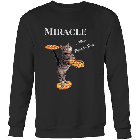 Miracle Cat Unisex Crewneck Sweatshirt (4 colors) - Black / S