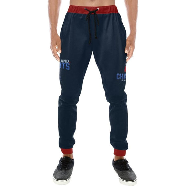 New England Patriots 6x Champs Mens Casual Sweatpants Navy Blue Red Jogger Pants