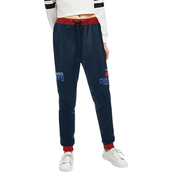 New England Patriots 6x Champs Womens Casual Sweatpants Navy Blue Red Jogger Pants