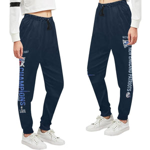 New England Patriots 6x Champs Womens Casual Sweatpants Navy Blue |SB LIII Jogger Pants - Unisex (Model L11) / XS