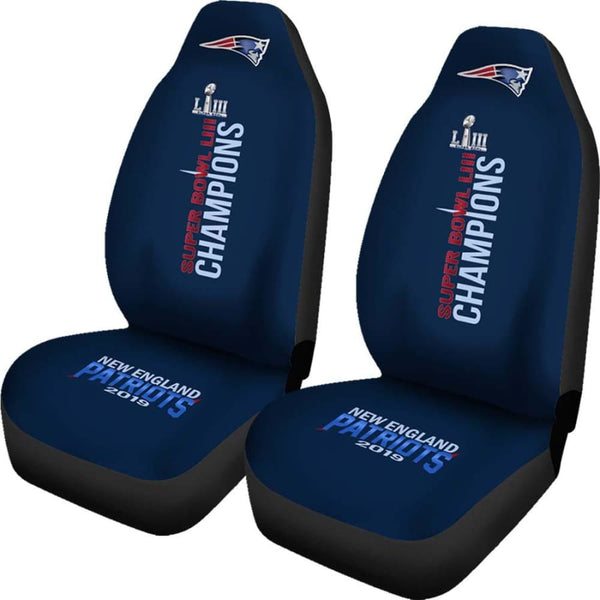 New England Patriots Car Seat Cover Set | Super Bowl LIII Champion Covers - One Size