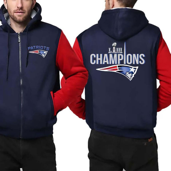 New England Patriots Jacket|Super Bowl LIII Varsity Jackets (4 Colors) - Blue Red / 4XL