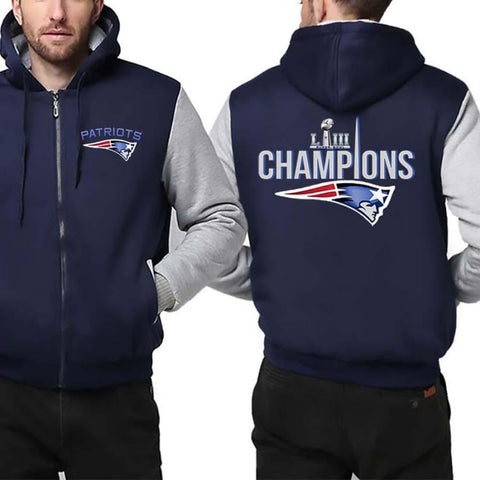 New England Patriots Jacket|Super Bowl LIII Varsity Jackets (4 Colors) - Blue White / 4XL