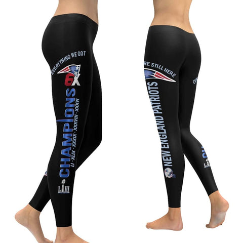 New England Patriots Leggings Black | Yoga Pants - XXS