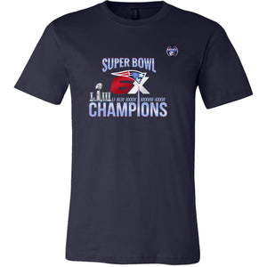 New England Patriots Shirt | Super Bowl 6X Champs T Shirts (8 Colors) - Canvas Mens / Navy / S