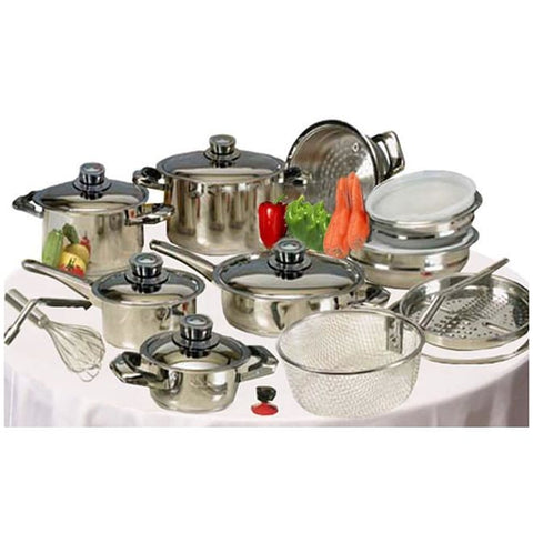 Nutri Stahl Stainless Steel Waterless Cookware Set 22 pieces