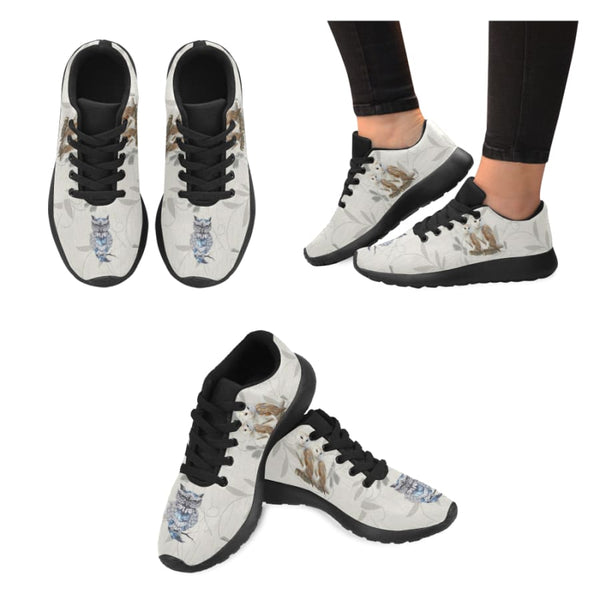 Owl Sneakers Women Kids| Running Shoes |Pet - Womens (Model020) / US6 / Woman