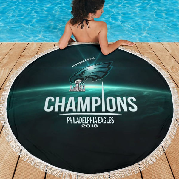 Philadelphia Eagles Champs Round Beach Blanket | Picnic