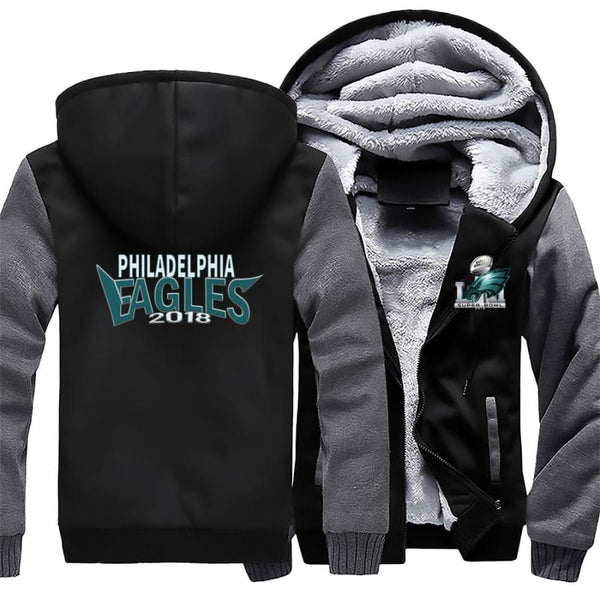 Philadelphia Eagles Jacket| Super Bowl Fleece Throwback Jacket (4 Colors)