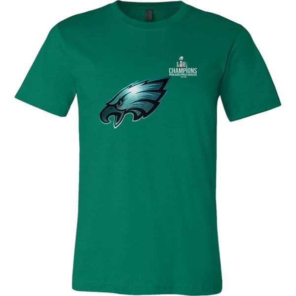 Philadelphia Eagles Shirt| NFL Eagles Super Bowl Champs Shirt Mens Womens - Canvas Mens Shirt / Kelly Green / Front