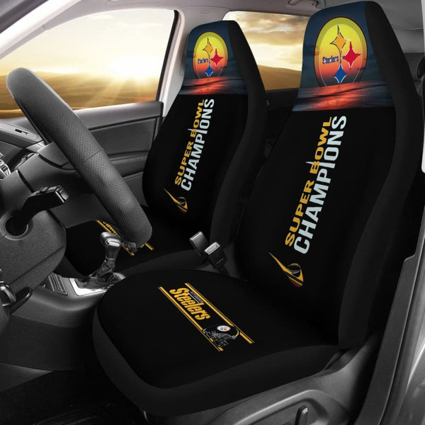 Pittsburgh Steelers Car Seat Covers 2pcs | Super Bowl Champs