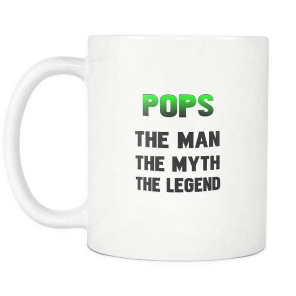 Pops The Man Myth Legend - Best Fathers Day Gift (3 Choice) Mug (Front & Back Print)