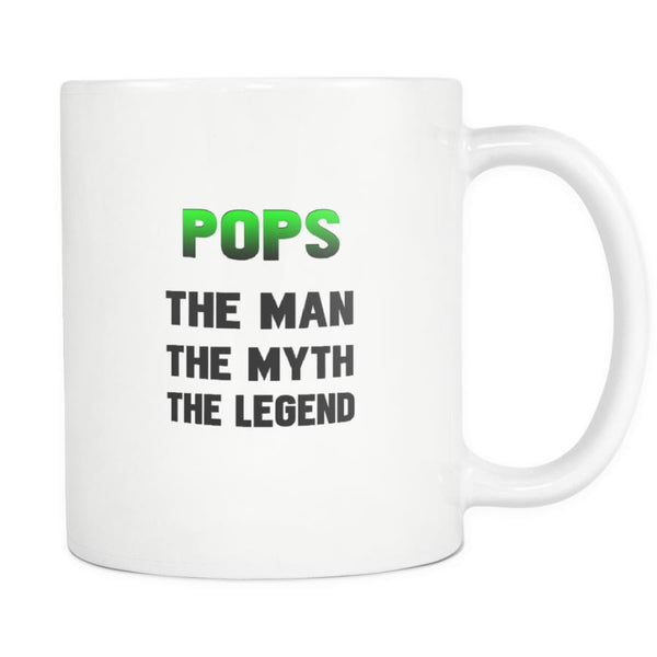Pops The Man Myth Legend - Best Fathers Day Gift (3 Choice) Mug (Front & Back Print) - Plain
