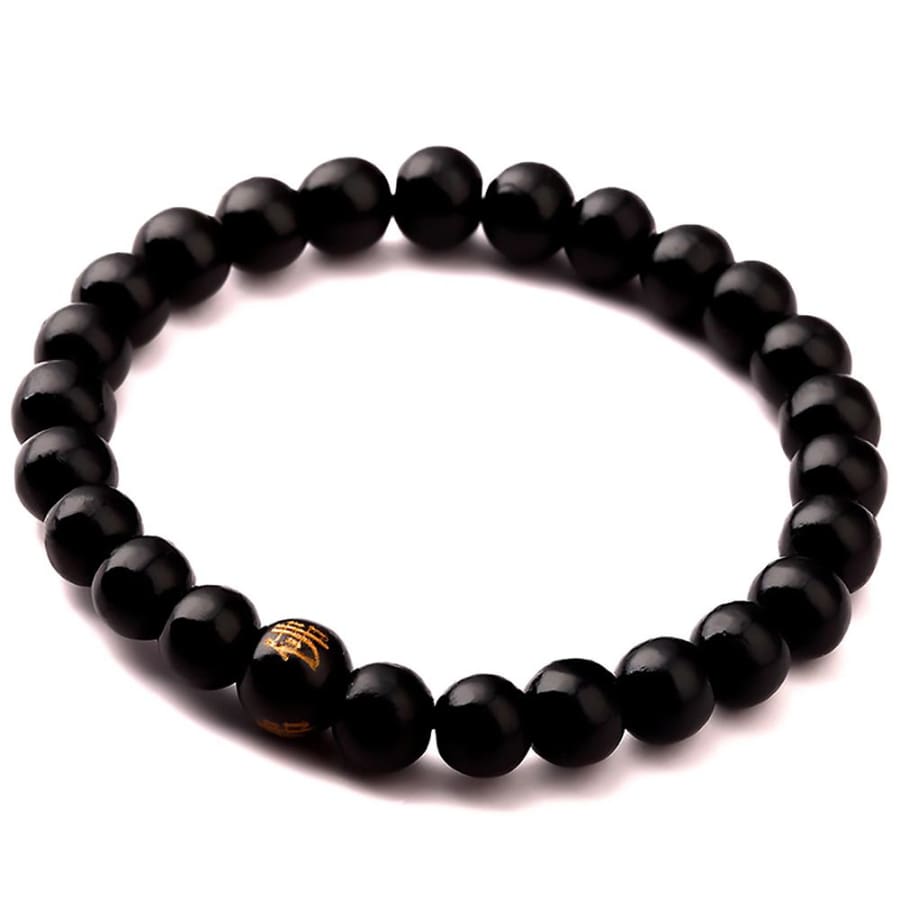 Sandalwood Prayer Bead Bracelets For Men Women Meditation Healing - black