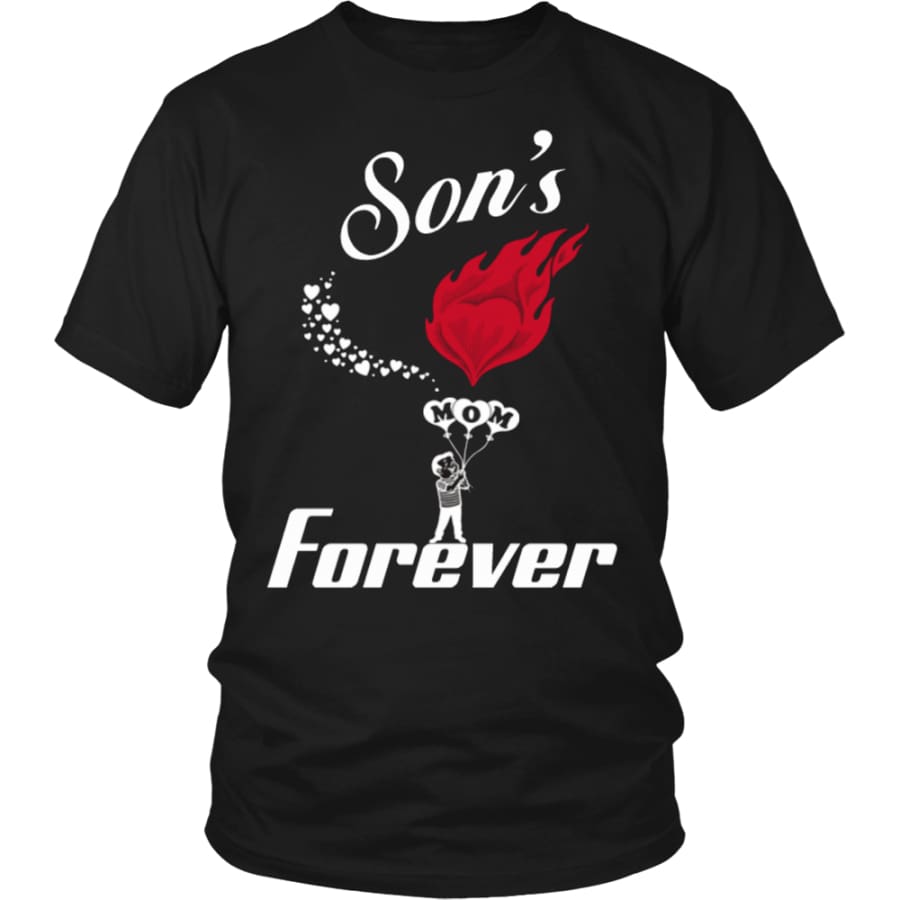Sons Love For Mom Forever Unisex T-Shirt (13 colors) - District Shirt / Black / S