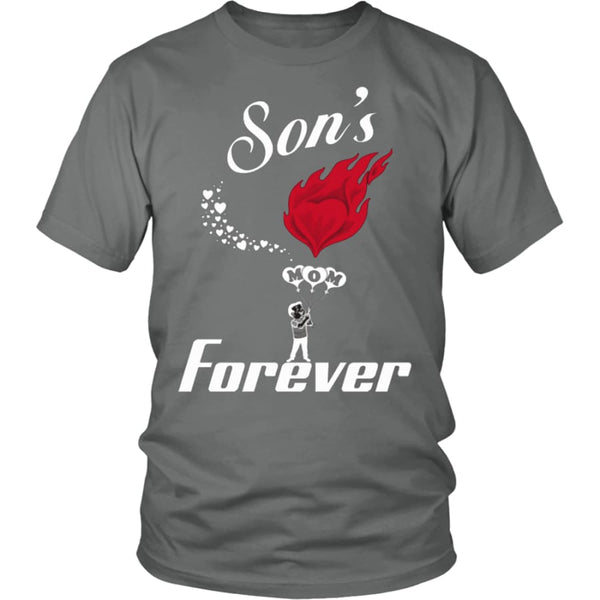Sons Love For Mom Forever Unisex T-Shirt (13 colors) - District Shirt / Grey / S