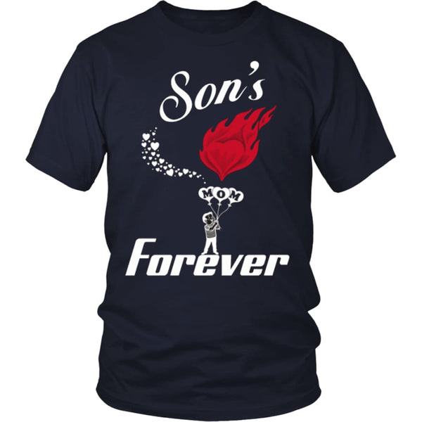 Sons Love For Mom Forever Unisex T-Shirt (13 colors) - District Shirt / Navy / S