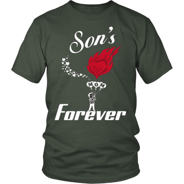 Sons Love For Mom Forever Unisex T-Shirt (13 colors) - District Shirt / Olive / S