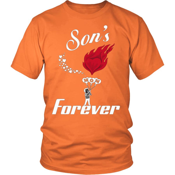 Sons Love For Mom Forever Unisex T-Shirt (13 colors) - District Shirt / Orange / S