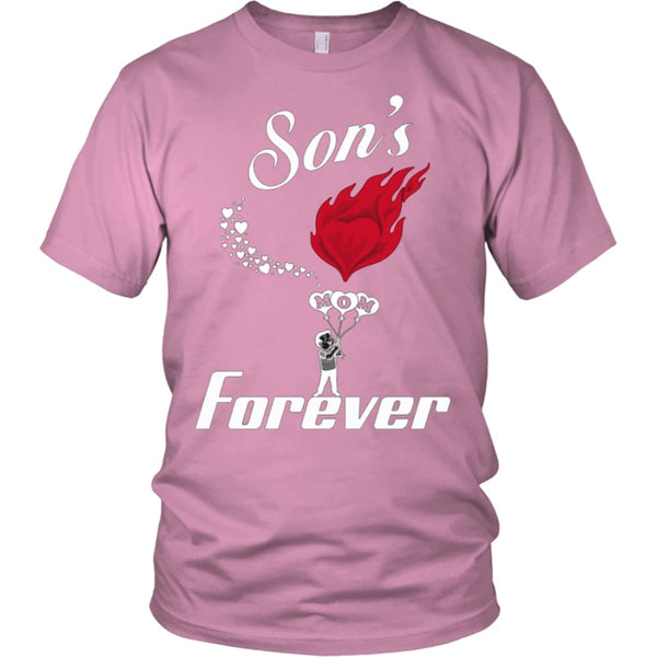 Sons Love For Mom Forever Unisex T-Shirt (13 colors) - District Shirt / Pink / S
