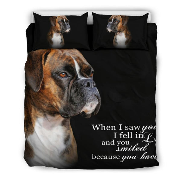 When I Saw You... boxer Bedding Set - Queen/Full