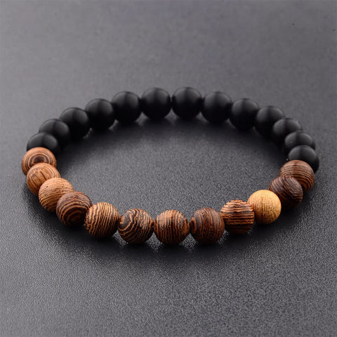 Wood Prayer Beads Bracelets For Men Women Meditation Healing - 1