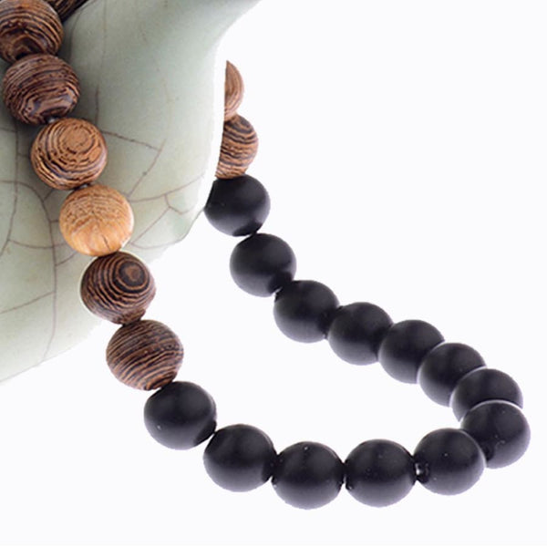 Wood Prayer Beads Bracelets For Men Women Meditation Healing